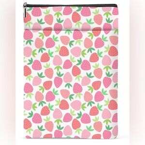 Strawberry Print Book Sleeve